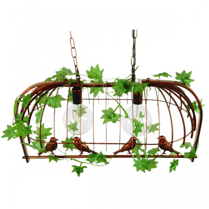 GloboStar® CABALBI 01645 Vintage Industrial Κρεμαστό Φωτιστικό Οροφής Δίφωτο 2 x E27 Καφέ Σκουριά Μεταλλικό Πλέγμα Μ73.6 x Π37.5 x Y38.5cm GloboStar® CABALBI 01645 Vintage Industrial Κρεμαστό Φωτιστικό Οροφής Δίφωτο 2 x E27 Καφέ Σκουριά Μεταλλικό Πλέγμα Μ73.6 x Π37.5 x Y38.5cm
