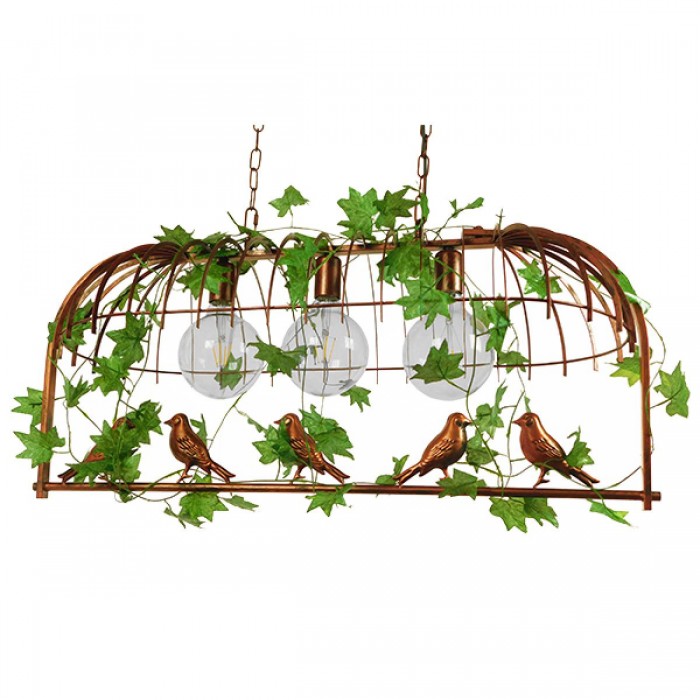 GloboStar® ARMONIA 01648 Vintage Industrial Κρεμαστό Φωτιστικό Οροφής Τρίφωτο 3 x E27 Καφέ Σκουριά Μεταλλικό Πλέγμα Μ85.5 x Π37.5 x Y38cm GloboStar® ARMONIA 01648 Vintage Industrial Κρεμαστό Φωτιστικό Οροφής Τρίφωτο 3 x E27 Καφέ Σκουριά Μεταλλικό Πλέγμα Μ85.5 x Π37.5 x Y38cm