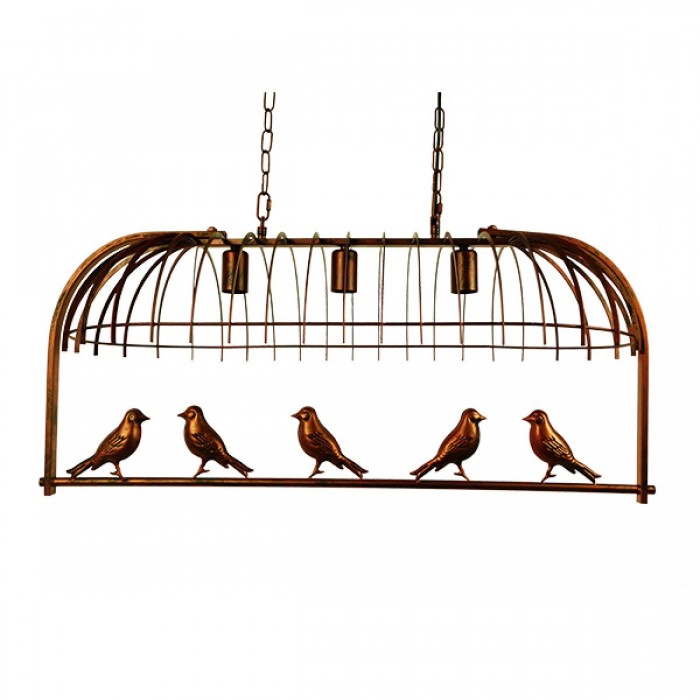 GloboStar® ARMONIA 01648 Vintage Industrial Κρεμαστό Φωτιστικό Οροφής Τρίφωτο 3 x E27 Καφέ Σκουριά Μεταλλικό Πλέγμα Μ85.5 x Π37.5 x Y38cm GloboStar® ARMONIA 01648 Vintage Industrial Κρεμαστό Φωτιστικό Οροφής Τρίφωτο 3 x E27 Καφέ Σκουριά Μεταλλικό Πλέγμα Μ85.5 x Π37.5 x Y38cm