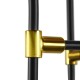 GloboStar® STARDUST 01649 Vintage Industrial Φωτιστικό Οροφής Πολύφωτο Μαύρο - Χρυσό Μεταλλικό Πολυέλαιος με Γυάλινες Μπάλες Λευκό Ματ Φ75 x Y100cm