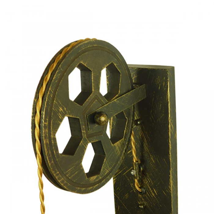 GloboStar® FORME 01659 Vintage Industrial Φωτιστικό Τοίχου Απλίκα Μονόφωτο Μπρούτζινο Ξύλινο Μεταλλικό Πλέγμα Φ15 x Y70cm GloboStar® FORME 01659 Vintage Industrial Φωτιστικό Τοίχου Απλίκα Μονόφωτο Μπρούτζινο Ξύλινο Μεταλλικό Πλέγμα Φ15 x Y70cm