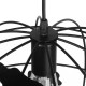 GloboStar® EARTH 01663 Vintage Industrial Κρεμαστό Φωτιστικό Οροφής Μονόφωτο 1 x E27 Μαύρο Μεταλλικό Πλέγμα Φ40 x Υ40cm