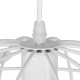 GloboStar® EARTH 01664 Vintage Industrial Κρεμαστό Φωτιστικό Οροφής Μονόφωτο 1 x E27 Λευκό Μεταλλικό Πλέγμα Φ40 x Υ40cm