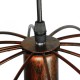 GloboStar® EARTH 01665 Vintage Industrial Κρεμαστό Φωτιστικό Οροφής Μονόφωτο 1 x E27 Καφέ Σκουριά Μεταλλικό Πλέγμα Φ40 x Υ40cm GloboStar® EARTH 01665 Vintage Industrial Κρεμαστό Φωτιστικό Οροφής Μονόφωτο 1 x E27 Καφέ Σκουριά Μεταλλικό Πλέγμα Φ40 x Υ40cm