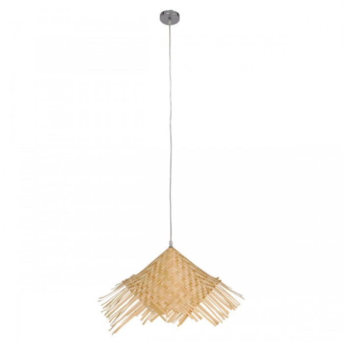 GloboStar® RICEHAT 01666 Vintage Κρεμαστό Φωτιστικό Οροφής Μονόφωτο 1 x E27 Μπέζ Ξύλινο Ψάθινο Μπαμπού Φ70 x Υ25cm GloboStar® RICEHAT 01666 Vintage Κρεμαστό Φωτιστικό Οροφής Μονόφωτο 1 x E27 Μπέζ Ξύλινο Ψάθινο Μπαμπού Φ70 x Υ25cm