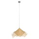 GloboStar® RICEHAT 01666 Vintage Κρεμαστό Φωτιστικό Οροφής Μονόφωτο 1 x E27 Μπέζ Ξύλινο Ψάθινο Μπαμπού Φ70 x Υ25cm GloboStar® RICEHAT 01666 Vintage Κρεμαστό Φωτιστικό Οροφής Μονόφωτο 1 x E27 Μπέζ Ξύλινο Ψάθινο Μπαμπού Φ70 x Υ25cm