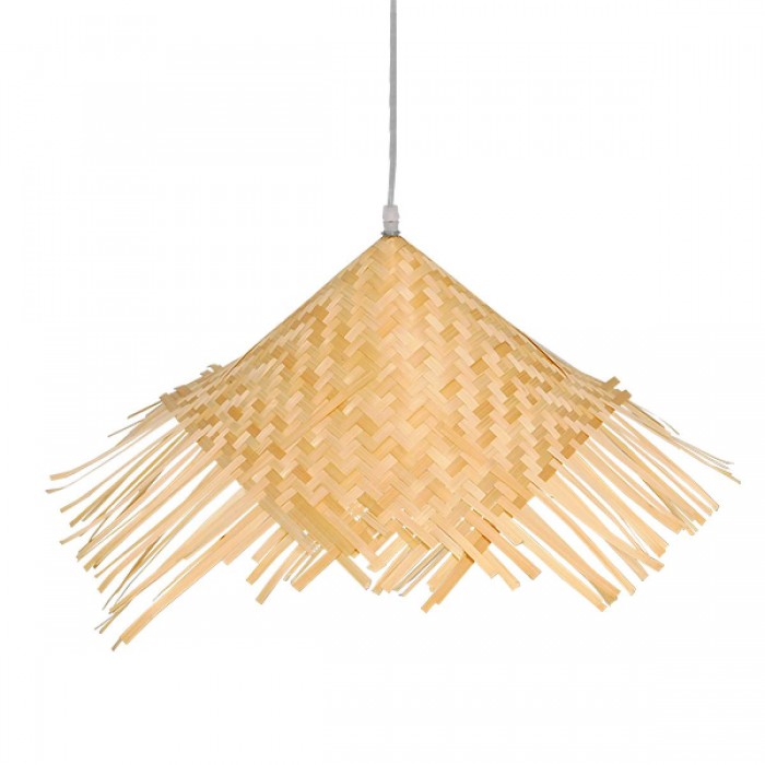 GloboStar® RICEHAT 01666 Vintage Κρεμαστό Φωτιστικό Οροφής Μονόφωτο 1 x E27 Μπέζ Ξύλινο Ψάθινο Μπαμπού Φ70 x Υ25cm GloboStar® RICEHAT 01666 Vintage Κρεμαστό Φωτιστικό Οροφής Μονόφωτο 1 x E27 Μπέζ Ξύλινο Ψάθινο Μπαμπού Φ70 x Υ25cm