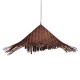 GloboStar® RICEHAT 01667 Vintage Κρεμαστό Φωτιστικό Οροφής Μονόφωτο 1 x E27 Καφέ Σκούρο Ξύλινο Ψάθινο Μπαμπού Φ70 x Υ25cm GloboStar® RICEHAT 01667 Vintage Κρεμαστό Φωτιστικό Οροφής Μονόφωτο 1 x E27 Καφέ Σκούρο Ξύλινο Ψάθινο Μπαμπού Φ70 x Υ25cm