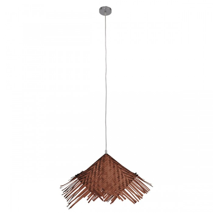 GloboStar® RICEHAT 01667 Vintage Κρεμαστό Φωτιστικό Οροφής Μονόφωτο 1 x E27 Καφέ Σκούρο Ξύλινο Ψάθινο Μπαμπού Φ70 x Υ25cm GloboStar® RICEHAT 01667 Vintage Κρεμαστό Φωτιστικό Οροφής Μονόφωτο 1 x E27 Καφέ Σκούρο Ξύλινο Ψάθινο Μπαμπού Φ70 x Υ25cm