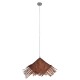 GloboStar® RICEHAT 01667 Vintage Κρεμαστό Φωτιστικό Οροφής Μονόφωτο 1 x E27 Καφέ Σκούρο Ξύλινο Ψάθινο Μπαμπού Φ70 x Υ25cm GloboStar® RICEHAT 01667 Vintage Κρεμαστό Φωτιστικό Οροφής Μονόφωτο 1 x E27 Καφέ Σκούρο Ξύλινο Ψάθινο Μπαμπού Φ70 x Υ25cm
