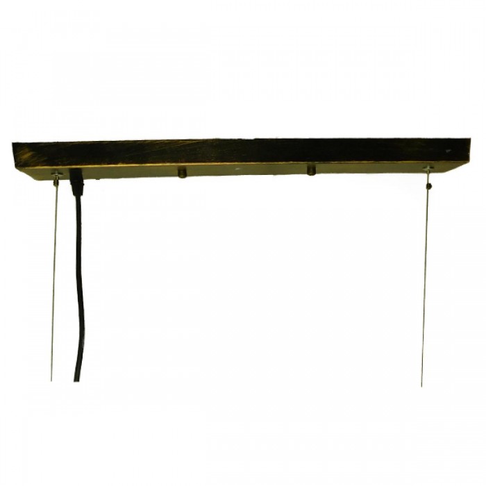 GloboStar® DUCT 01669 Vintage Industrial Κρεμαστό Φωτιστικό Οροφής Πολύφωτο 5 x E27 Μπρούτζινο Μεταλλικό Ράγα Μ92 x Π5 x Y8cm