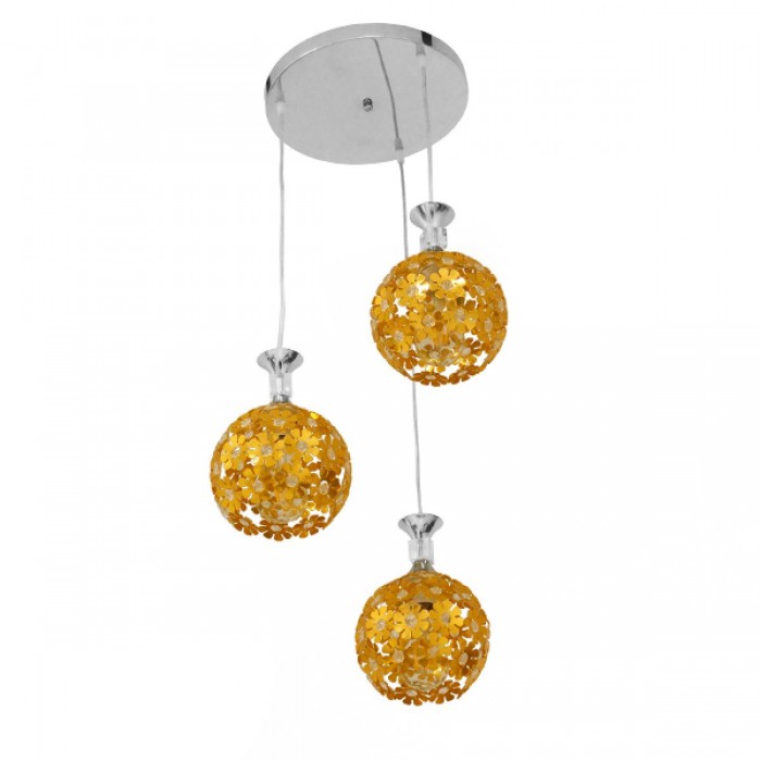 GloboStar® MARGARITA 01670 Μοντέρνο Κρεμαστό Φωτιστικό Οροφής Τρίφωτο 3 x E27 Χρυσό Μεταλλικό με Κρύσταλλα Φ50 x Υ24cm GloboStar® MARGARITA 01670 Μοντέρνο Κρεμαστό Φωτιστικό Οροφής Τρίφωτο 3 x E27 Χρυσό Μεταλλικό με Κρύσταλλα Φ50 x Υ24cm