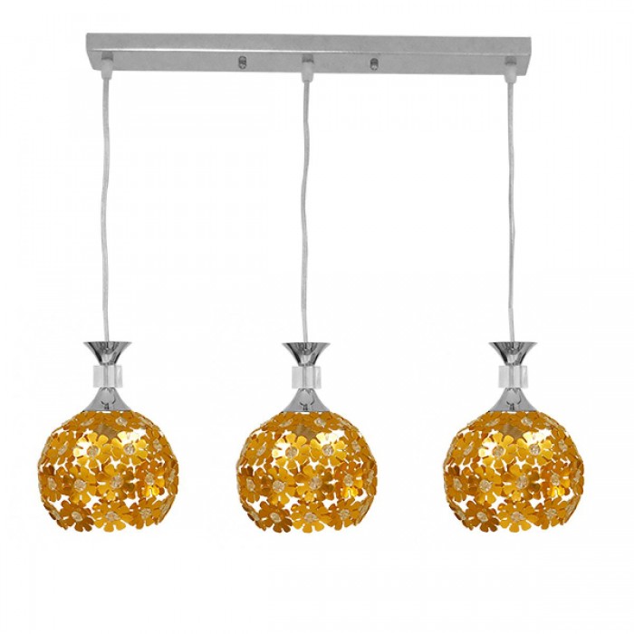 GloboStar® MARGARO 01671 Μοντέρνο Κρεμαστό Φωτιστικό Οροφής Τρίφωτο 3 x E27 Χρυσό Μεταλλικό με Κρύσταλλα Μ64 x Π18 x Υ24cm GloboStar® MARGARO 01671 Μοντέρνο Κρεμαστό Φωτιστικό Οροφής Τρίφωτο 3 x E27 Χρυσό Μεταλλικό με Κρύσταλλα Μ64 x Π18 x Υ24cm