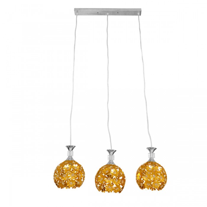 GloboStar® MARGARO 01671 Μοντέρνο Κρεμαστό Φωτιστικό Οροφής Τρίφωτο 3 x E27 Χρυσό Μεταλλικό με Κρύσταλλα Μ64 x Π18 x Υ24cm GloboStar® MARGARO 01671 Μοντέρνο Κρεμαστό Φωτιστικό Οροφής Τρίφωτο 3 x E27 Χρυσό Μεταλλικό με Κρύσταλλα Μ64 x Π18 x Υ24cm