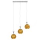 GloboStar® MARGARO 01671 Μοντέρνο Κρεμαστό Φωτιστικό Οροφής Τρίφωτο 3 x E27 Χρυσό Μεταλλικό με Κρύσταλλα Μ64 x Π18 x Υ24cm GloboStar® MARGARO 01671 Μοντέρνο Κρεμαστό Φωτιστικό Οροφής Τρίφωτο 3 x E27 Χρυσό Μεταλλικό με Κρύσταλλα Μ64 x Π18 x Υ24cm
