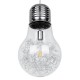 GloboStar® LAMP 01677 Μοντέρνο Κρεμαστό Φωτιστικό Οροφής Μονόφωτο 1 x E27 Ασημί Νίκελ Μεταλλικό Διάφανο Γυαλί Φ30 x Υ52cm