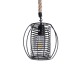 GloboStar® ORVAL 01689 Μοντέρνο Κρεμαστό Φωτιστικό Πλέγμα Μονόφωτο 1 x E27 IP20 Μαύρο Μέταλλο με Μπεζ Σχοινί - Μ20 x Π20 x Υ20cm GloboStar® ORVAL 01689 Μοντέρνο Κρεμαστό Φωτιστικό Πλέγμα Μονόφωτο 1 x E27 IP20 Μαύρο Μέταλλο με Μπεζ Σχοινί - Μ20 x Π20 x Υ20cm