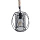 GloboStar® ORVAL 01689 Μοντέρνο Κρεμαστό Φωτιστικό Πλέγμα Μονόφωτο 1 x E27 IP20 Μαύρο Μέταλλο με Μπεζ Σχοινί - Μ20 x Π20 x Υ20cm GloboStar® ORVAL 01689 Μοντέρνο Κρεμαστό Φωτιστικό Πλέγμα Μονόφωτο 1 x E27 IP20 Μαύρο Μέταλλο με Μπεζ Σχοινί - Μ20 x Π20 x Υ20cm