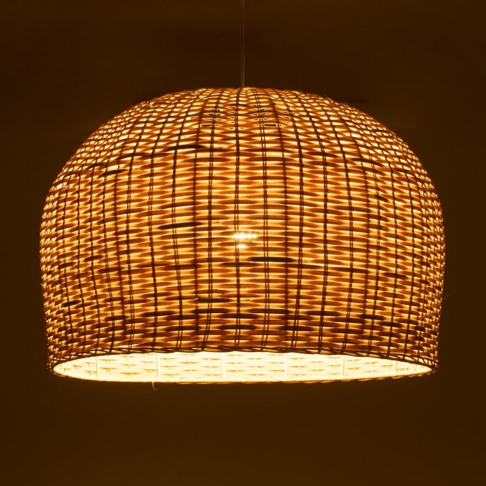 GloboStar® BERMUDA 01709 Μοντέρνο Κρεμαστό Φωτιστικό Οροφής Μονόφωτο 1 x E27 Μπεζ Μπαμπού Καμπάνα Φ50 x Υ34cm GloboStar® BERMUDA 01709 Μοντέρνο Κρεμαστό Φωτιστικό Οροφής Μονόφωτο 1 x E27 Μπεζ Μπαμπού Καμπάνα Φ50 x Υ34cm