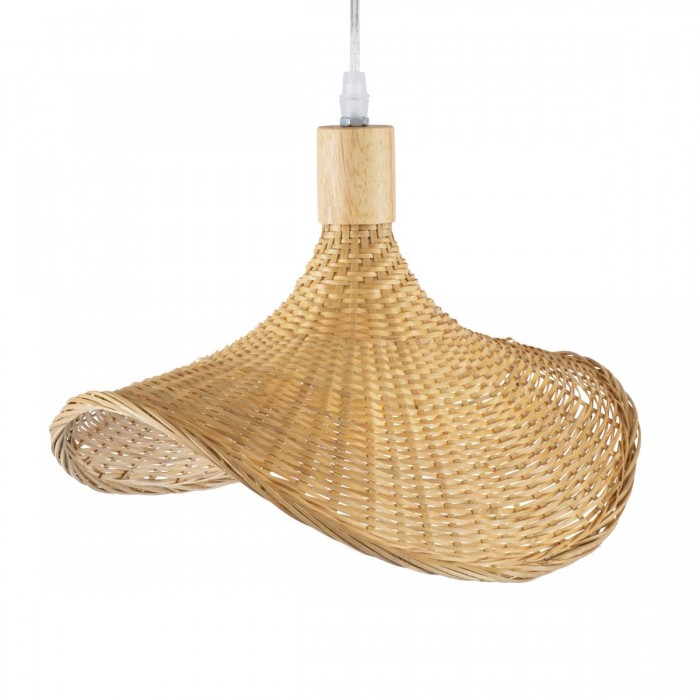 GloboStar® CUBA 01715 Vintage Κρεμαστό Φωτιστικό Οροφής Μονόφωτο 1 x E27 Μπεζ Ξύλινο Μπαμπού Φ33 x Y25cm GloboStar® CUBA 01715 Vintage Κρεμαστό Φωτιστικό Οροφής Μονόφωτο 1 x E27 Μπεζ Ξύλινο Μπαμπού Φ33 x Y25cm