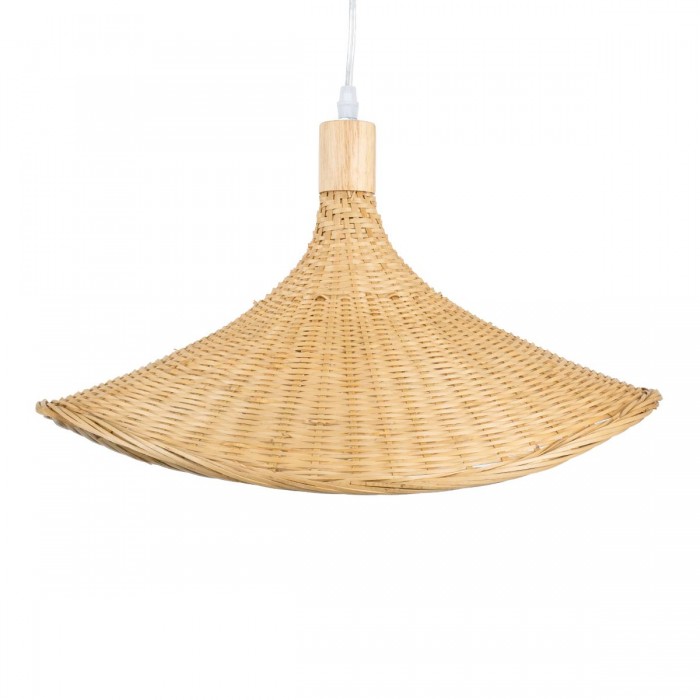 GloboStar® CUBA 01717 Vintage Κρεμαστό Φωτιστικό Οροφής Μονόφωτο 1 x E27 Μπεζ Ξύλινο Μπαμπού Φ43 x Y30cm GloboStar® CUBA 01717 Vintage Κρεμαστό Φωτιστικό Οροφής Μονόφωτο 1 x E27 Μπεζ Ξύλινο Μπαμπού Φ43 x Y30cm