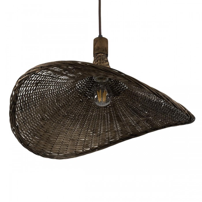 GloboStar® CUBA 01720 Vintage Κρεμαστό Φωτιστικό Οροφής Μονόφωτο 1 x E27 Καφέ Ξύλινο Μπαμπού Φ53 x Y30cm GloboStar® CUBA 01720 Vintage Κρεμαστό Φωτιστικό Οροφής Μονόφωτο 1 x E27 Καφέ Ξύλινο Μπαμπού Φ53 x Y30cm