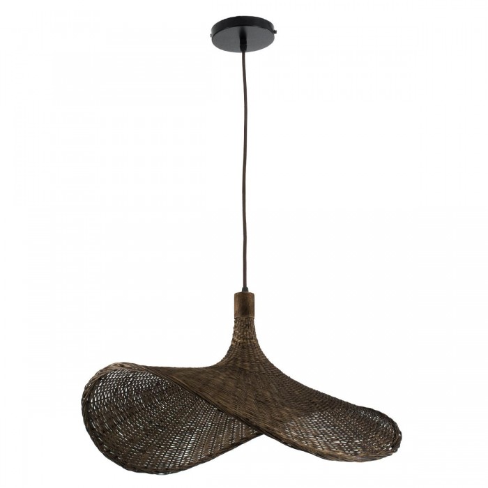 GloboStar® CUBA 01722 Vintage Κρεμαστό Φωτιστικό Οροφής Μονόφωτο 1 x E27 Καφέ Ξύλινο Μπαμπού Φ63 x Y32cm GloboStar® CUBA 01722 Vintage Κρεμαστό Φωτιστικό Οροφής Μονόφωτο 1 x E27 Καφέ Ξύλινο Μπαμπού Φ63 x Y32cm