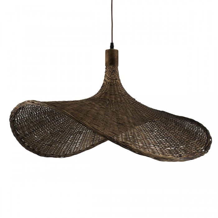 GloboStar® CUBA 01722 Vintage Κρεμαστό Φωτιστικό Οροφής Μονόφωτο 1 x E27 Καφέ Ξύλινο Μπαμπού Φ63 x Y32cm GloboStar® CUBA 01722 Vintage Κρεμαστό Φωτιστικό Οροφής Μονόφωτο 1 x E27 Καφέ Ξύλινο Μπαμπού Φ63 x Y32cm