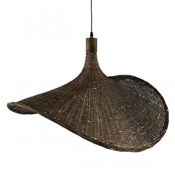 GloboStar® CUBA 01722 Vintage Κρεμαστό Φωτιστικό Οροφής Μονόφωτο 1 x E27 Καφέ Ξύλινο Μπαμπού Φ63 x Y32cm GloboStar® CUBA 01722 Vintage Κρεμαστό Φωτιστικό Οροφής Μονόφωτο 1 x E27 Καφέ Ξύλινο Μπαμπού Φ63 x Y32cm