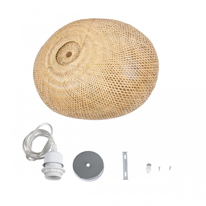 GloboStar® CARIBBEAN 01723 Vintage Κρεμαστό Φωτιστικό Οροφής Μονόφωτο 1 x E27 Μπεζ Ξύλινο Μπαμπού Φ45 x Y24cm GloboStar® CARIBBEAN 01723 Vintage Κρεμαστό Φωτιστικό Οροφής Μονόφωτο 1 x E27 Μπεζ Ξύλινο Μπαμπού Φ45 x Y24cm