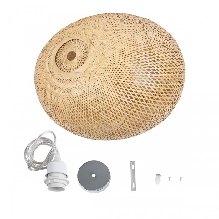 GloboStar® CARIBBEAN 01724 Vintage Κρεμαστό Φωτιστικό Οροφής Μονόφωτο 1 x E27 Μπεζ Ξύλινο Μπαμπού Φ60 x Y38cm GloboStar® CARIBBEAN 01724 Vintage Κρεμαστό Φωτιστικό Οροφής Μονόφωτο 1 x E27 Μπεζ Ξύλινο Μπαμπού Φ60 x Y38cm