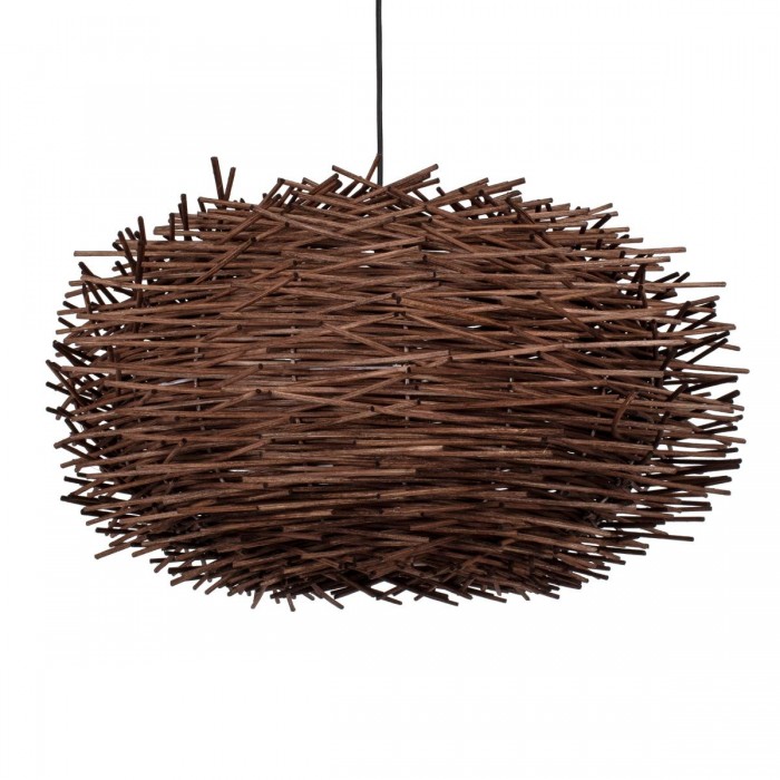 GloboStar® MINORCA 01734 Μοντέρνο Κρεμαστό Φωτιστικό Οροφής Μονόφωτο 1 x E27 Καφέ Μπαμπού Καμπάνα Φ60 x Υ35cm GloboStar® MINORCA 01734 Μοντέρνο Κρεμαστό Φωτιστικό Οροφής Μονόφωτο 1 x E27 Καφέ Μπαμπού Καμπάνα Φ60 x Υ35cm
