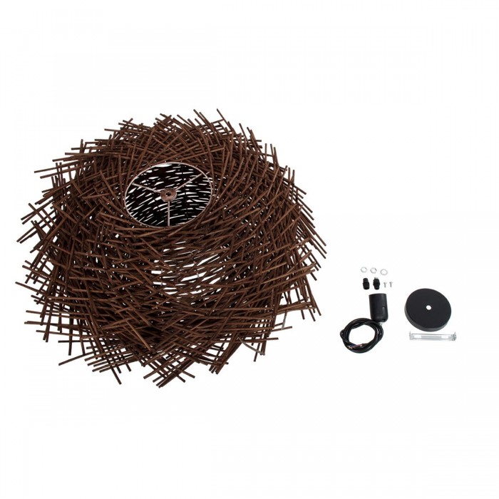 GloboStar® MINORCA 01734 Μοντέρνο Κρεμαστό Φωτιστικό Οροφής Μονόφωτο 1 x E27 Καφέ Μπαμπού Καμπάνα Φ60 x Υ35cm GloboStar® MINORCA 01734 Μοντέρνο Κρεμαστό Φωτιστικό Οροφής Μονόφωτο 1 x E27 Καφέ Μπαμπού Καμπάνα Φ60 x Υ35cm