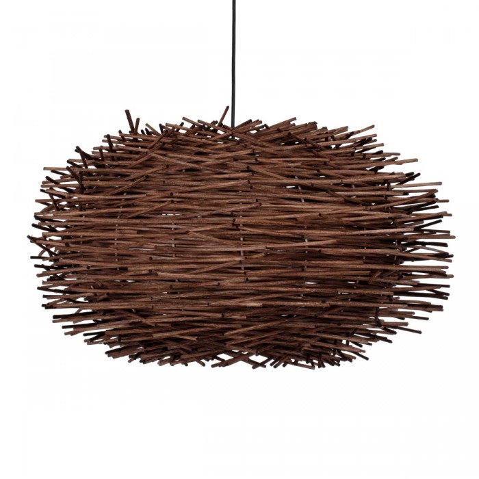 GloboStar® MINORCA 01734 Μοντέρνο Κρεμαστό Φωτιστικό Οροφής Μονόφωτο 1 x E27 Καφέ Μπαμπού Καμπάνα Φ60 x Υ35cm GloboStar® MINORCA 01734 Μοντέρνο Κρεμαστό Φωτιστικό Οροφής Μονόφωτο 1 x E27 Καφέ Μπαμπού Καμπάνα Φ60 x Υ35cm
