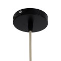 GloboStar® AQUATIC 01742 Boho Κρεμαστό Φωτιστικό Καμπάνα Μονόφωτο 1 x E27 IP20 Μπεζ Ξύλο - Μ40 x Π40 x Υ36cm