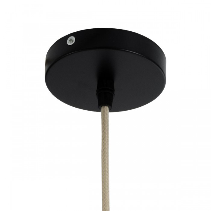 GloboStar® AQUATIC 01742 Boho Κρεμαστό Φωτιστικό Καμπάνα Μονόφωτο 1 x E27 IP20 Μπεζ Ξύλο - Μ40 x Π40 x Υ36cm