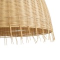 GloboStar® AQUATIC 01743 Boho Κρεμαστό Φωτιστικό Καμπάνα Μονόφωτο 1 x E27 IP20 Μπεζ Ξύλο - Μ60 x Π60 x Υ60cm