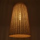 GloboStar® FAROL 01746 Μοντέρνο Κρεμαστό Φωτιστικό Οροφής Μονόφωτο 1 x E27 Μπεζ Μπαμπού Καμπάνα Φ60 x Υ100cm