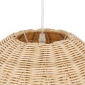 GloboStar® FAROL 01746 Μοντέρνο Κρεμαστό Φωτιστικό Οροφής Μονόφωτο 1 x E27 Μπεζ Μπαμπού Καμπάνα Φ60 x Υ100cm
