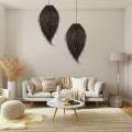 GloboStar® ARCHIPELAGO 01748 Boho Κρεμαστό Φωτιστικό Οροφής Μονόφωτο 1 x E27 AC220-240V IP20 - Φ30 x Υ63cm - Καφέ Ξύλινο Πλέγμα