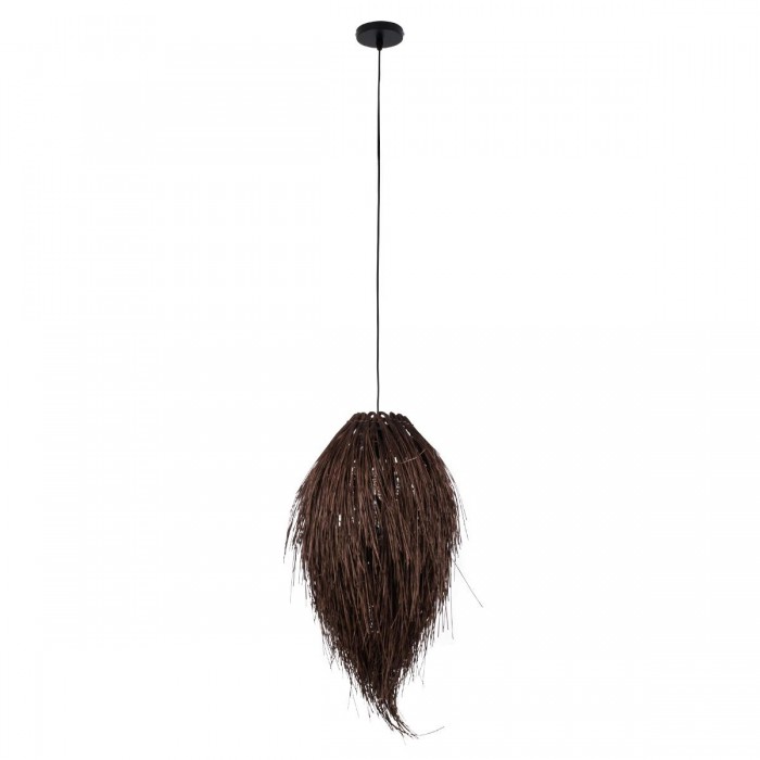 GloboStar® ARCHIPELAGO 01748 Boho Κρεμαστό Φωτιστικό Οροφής Μονόφωτο 1 x E27 AC220-240V IP20 - Φ30 x Υ63cm - Καφέ Ξύλινο Πλέγμα GloboStar® ARCHIPELAGO 01748 Boho Κρεμαστό Φωτιστικό Οροφής Μονόφωτο 1 x E27 AC220-240V IP20 - Φ30 x Υ63cm - Καφέ Ξύλινο Πλέγμα