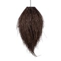 GloboStar® ARCHIPELAGO 01748 Boho Κρεμαστό Φωτιστικό Οροφής Μονόφωτο 1 x E27 AC220-240V IP20 - Φ30 x Υ63cm - Καφέ Ξύλινο Πλέγμα