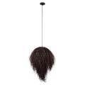 GloboStar® ARCHIPELAGO 01750 Boho Κρεμαστό Φωτιστικό Οροφής Μονόφωτο 1 x E27 AC220-240V IP20 - Φ40 x Υ63cm - Καφέ Ξύλινο Πλέγμα