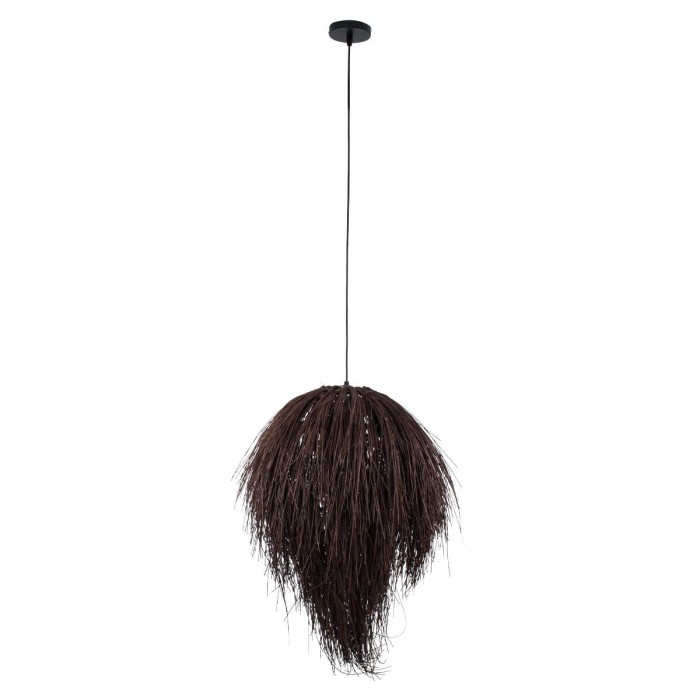 GloboStar® ARCHIPELAGO 01750 Boho Κρεμαστό Φωτιστικό Οροφής Μονόφωτο 1 x E27 AC220-240V IP20 - Φ40 x Υ63cm - Καφέ Ξύλινο Πλέγμα GloboStar® ARCHIPELAGO 01750 Boho Κρεμαστό Φωτιστικό Οροφής Μονόφωτο 1 x E27 AC220-240V IP20 - Φ40 x Υ63cm - Καφέ Ξύλινο Πλέγμα