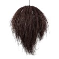 GloboStar® ARCHIPELAGO 01750 Boho Κρεμαστό Φωτιστικό Οροφής Μονόφωτο 1 x E27 AC220-240V IP20 - Φ40 x Υ63cm - Καφέ Ξύλινο Πλέγμα