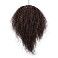 GloboStar® ARCHIPELAGO 01750 Boho Κρεμαστό Φωτιστικό Οροφής Μονόφωτο 1 x E27 AC220-240V IP20 - Φ40 x Υ63cm - Καφέ Ξύλινο Πλέγμα