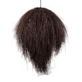 GloboStar® ARCHIPELAGO 01750 Boho Κρεμαστό Φωτιστικό Οροφής Μονόφωτο 1 x E27 AC220-240V IP20 - Φ40 x Υ63cm - Καφέ Ξύλινο Πλέγμα
