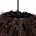 GloboStar® ARCHIPELAGO 01750 Boho Κρεμαστό Φωτιστικό Οροφής Μονόφωτο 1 x E27 AC220-240V IP20 - Φ40 x Υ63cm - Καφέ Ξύλινο Πλέγμα