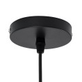 GloboStar® ALOHA 01752 Μοντέρνο Κρεμαστό Φωτιστικό Οροφής Μονόφωτο 1 x E27 Καφέ Σχοινί Καμπάνα Φ43 x Υ46cm