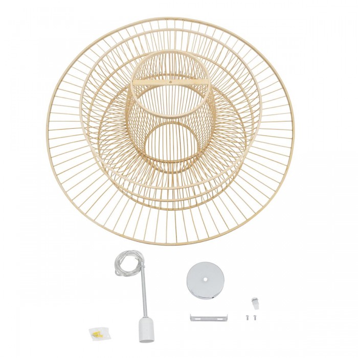 GloboStar® BALI 01758 Boho Κρεμαστό Φωτιστικό Οροφής Μονόφωτο 1 x E27 Μπεζ Ξύλινο Μπαμπού Πλέγμα Φ100 x Y60cm GloboStar® BALI 01758 Boho Κρεμαστό Φωτιστικό Οροφής Μονόφωτο 1 x E27 Μπεζ Ξύλινο Μπαμπού Πλέγμα Φ100 x Y60cm